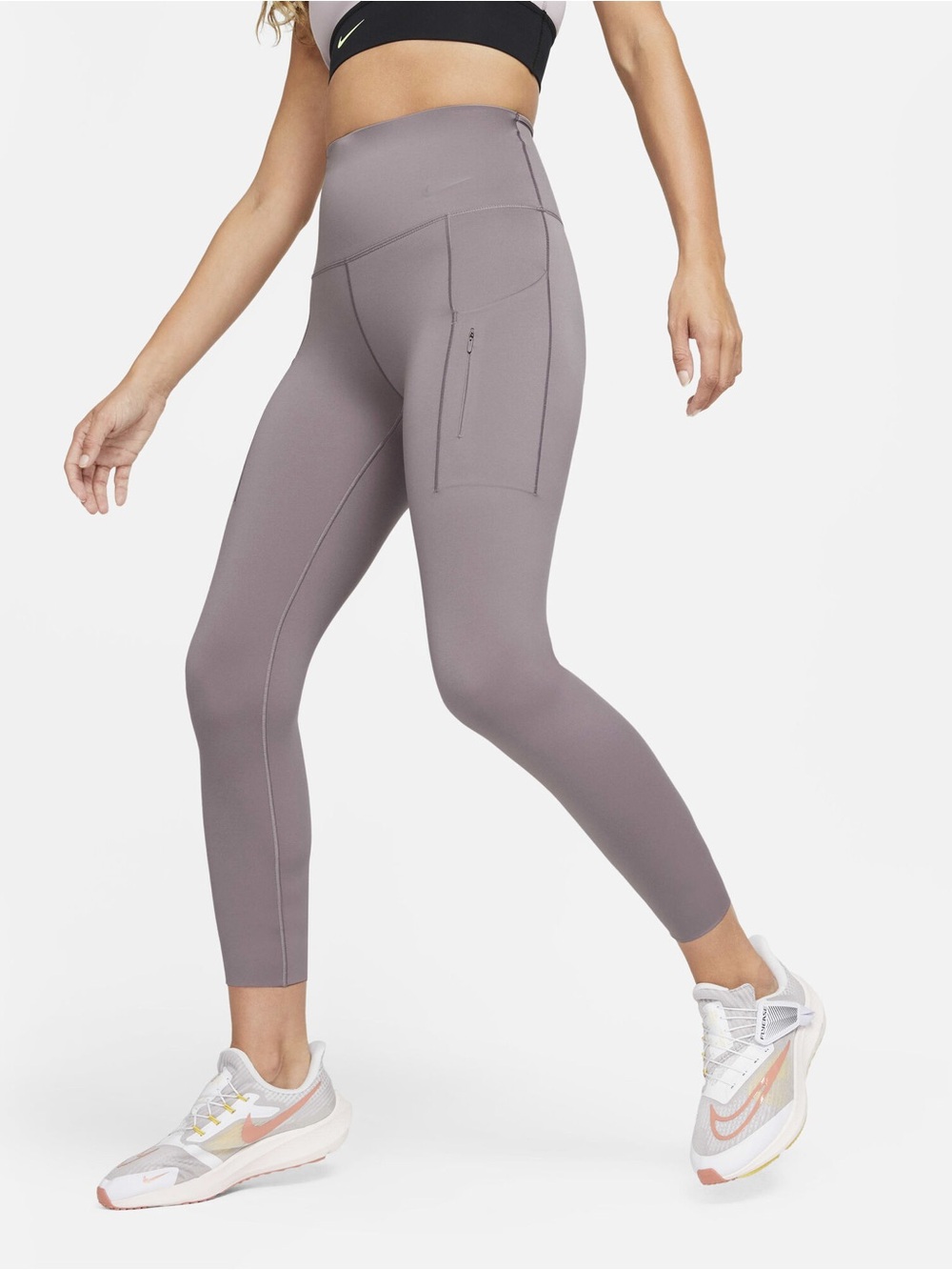 Nike High-Rise Pocket Leggings - Mauve
